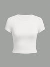 Solid Color Basic Short Sleeve Tee