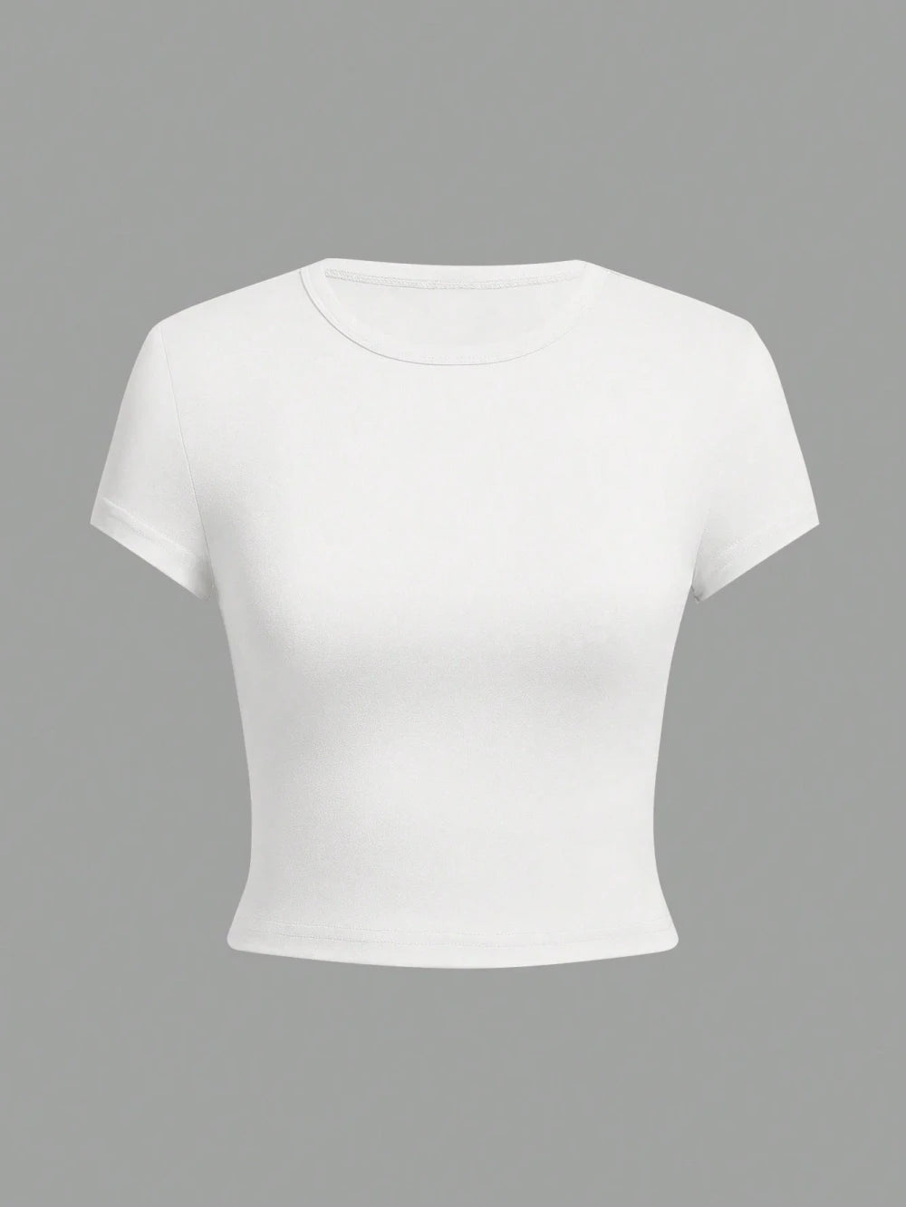 Solid Color Basic Short Sleeve Tee