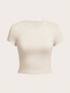 Solid Color Basic Short Sleeve Tee