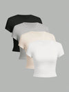 Solid Color Basic Short Sleeve Tee
