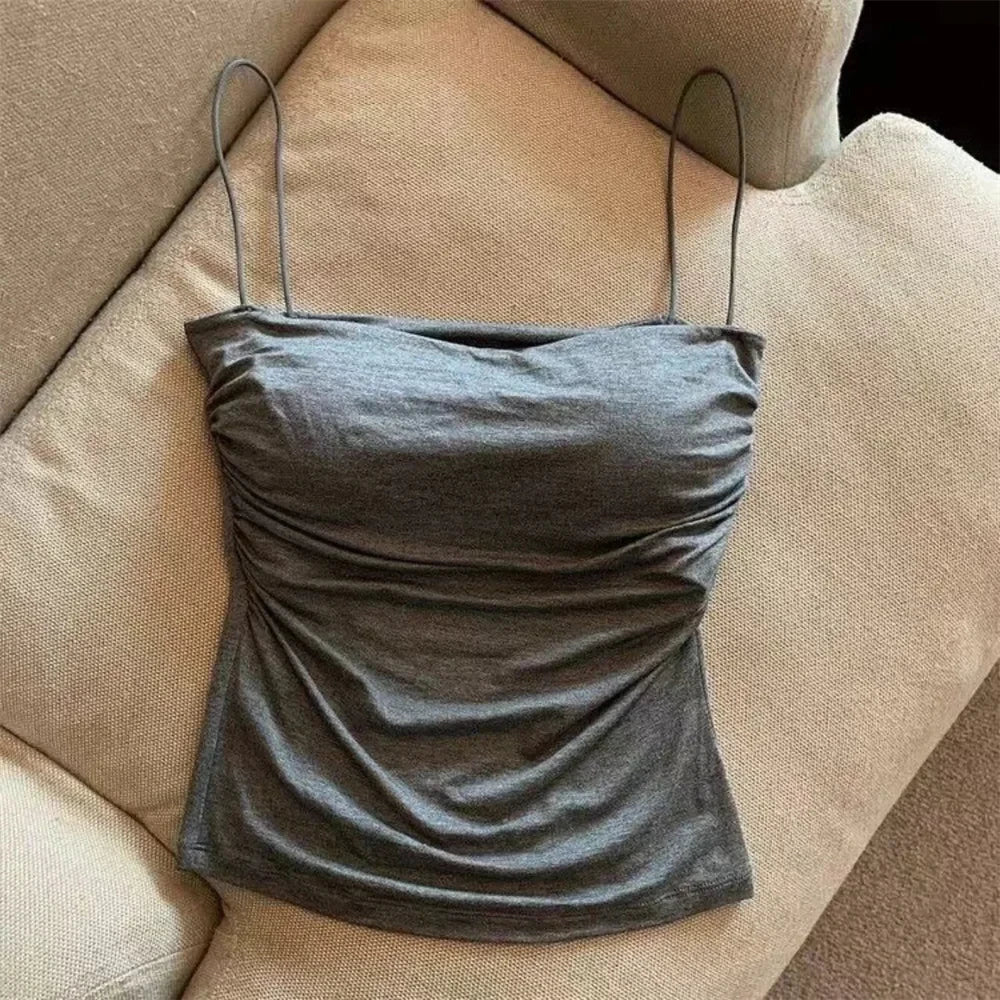 Waist Pleated Corset Top