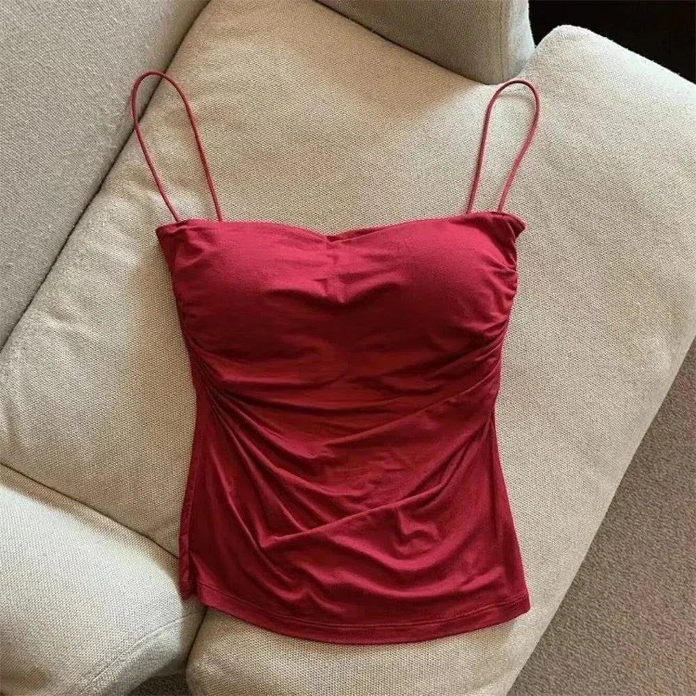 Waist Pleated Corset Top
